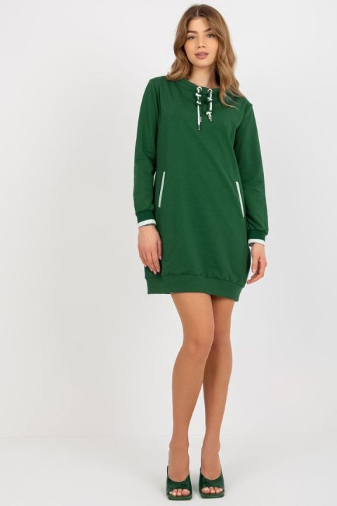 Sukienka Model RV-TU-8379.46 Dark Green - Relevance Sukienka Model RV-TU-8379.46 Dark Green - Relevance