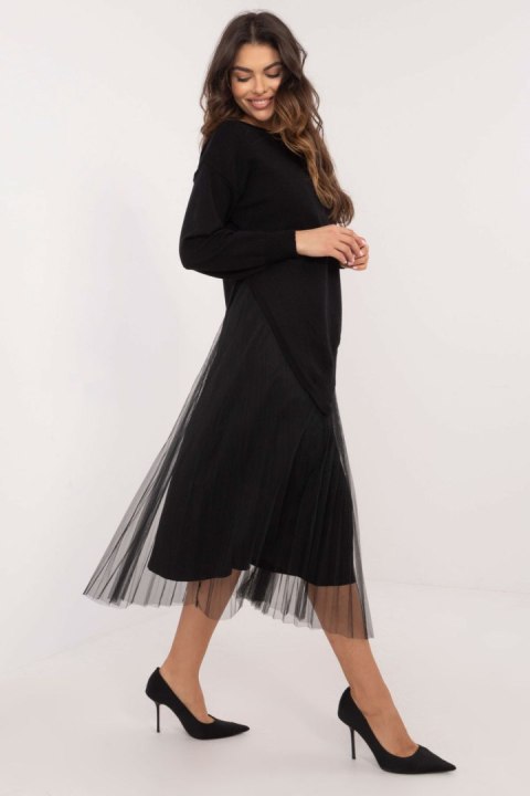 Sukienka Komplet Model MI-KMPL-23088.02P Black - Italy Moda Sukienka Komplet Model MI-KMPL-23088.02P Black - Italy Moda