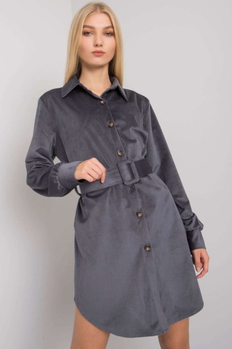 Sukienka Model DHJ-SK-10333.12P Grafit - Italy Moda Sukienka Model DHJ-SK-10333.12P Grafit - Italy Moda