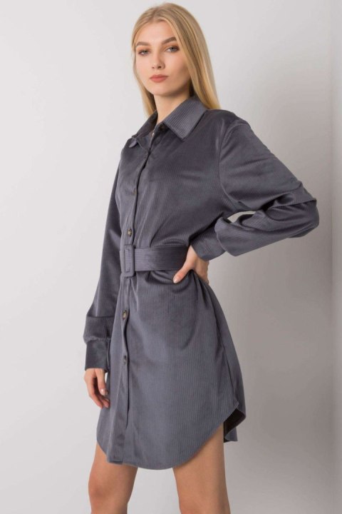 Sukienka Model DHJ-SK-10333.12P Grafit - Italy Moda Sukienka Model DHJ-SK-10333.12P Grafit - Italy Moda
