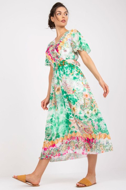 Sukienka Model DHJ-SK-15967-1.01P White/Green - Italy Moda Sukienka Model DHJ-SK-15967-1.01P White/Green - Italy Moda
