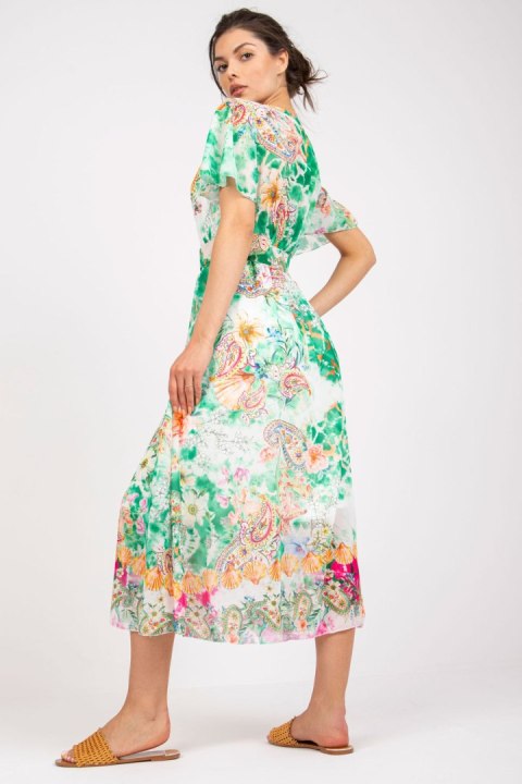 Sukienka Model DHJ-SK-15967-1.01P White/Green - Italy Moda Sukienka Model DHJ-SK-15967-1.01P White/Green - Italy Moda