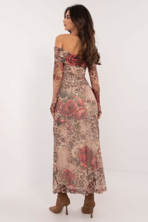 Sukienka Model DHJ-SK-18702-1.13P Beige - Italy Moda Sukienka Model DHJ-SK-18702-1.13P Beige - Italy Moda