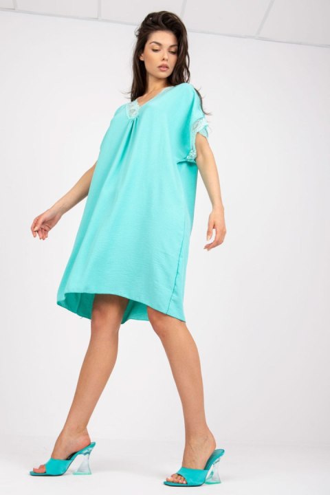 Sukienka Model DHJ-SK-0123.60P Mint - Italy Moda Sukienka Model DHJ-SK-0123.60P Mint - Italy Moda