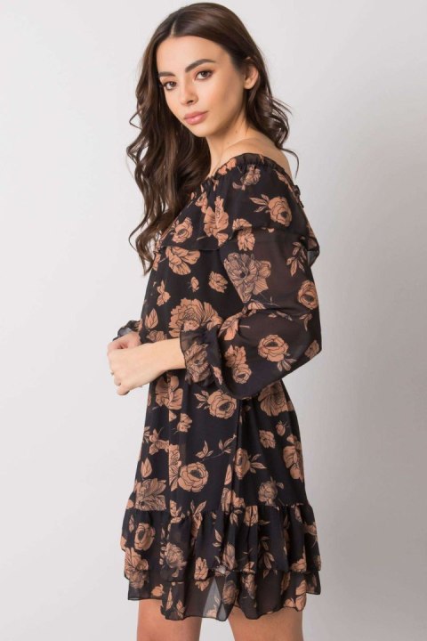 Sukienka Model DHJ-SK-15015.56P Camel - Italy Moda Sukienka Model DHJ-SK-15015.56P Camel - Italy Moda