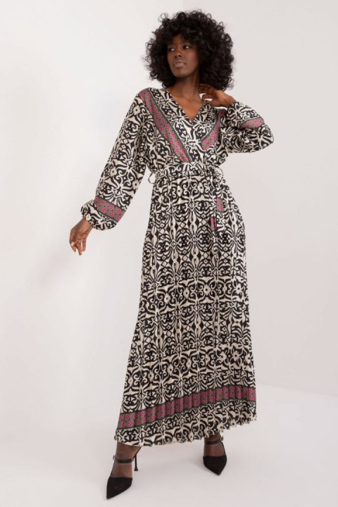 Sukienka Model DHJ-SK-16656.13X Black/Beige - Italy Moda Sukienka Model DHJ-SK-16656.13X Black/Beige - Italy Moda