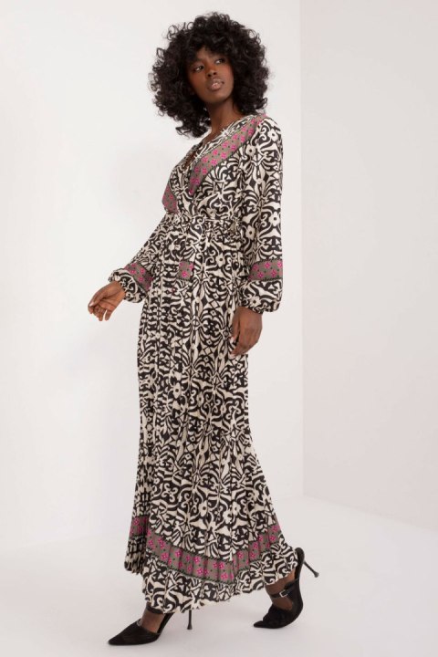 Sukienka Model DHJ-SK-16656.13X Black/Beige - Italy Moda Sukienka Model DHJ-SK-16656.13X Black/Beige - Italy Moda