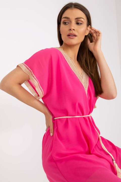 Sukienka Model DHJ-SK-1508.12 Dark Pink - Italy Moda Sukienka Model DHJ-SK-1508.12 Dark Pink - Italy Moda