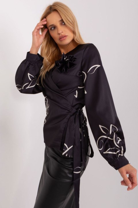 Bluzka Model LK-BZ-509423.22 Black - Lakerta Bluzka Model LK-BZ-509423.22 Black - Lakerta
