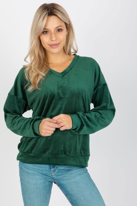 Bluza Damska Model RP-BZ-8188.06X Dark Green - Rue Paris Bluza Damska Model RP-BZ-8188.06X Dark Green - Rue Paris