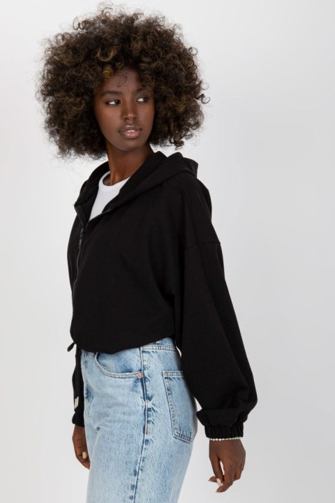 Bluza Damska Model RV-BL-8081.36P Black - Rue Paris Bluza Damska Model RV-BL-8081.36P Black - Rue Paris
