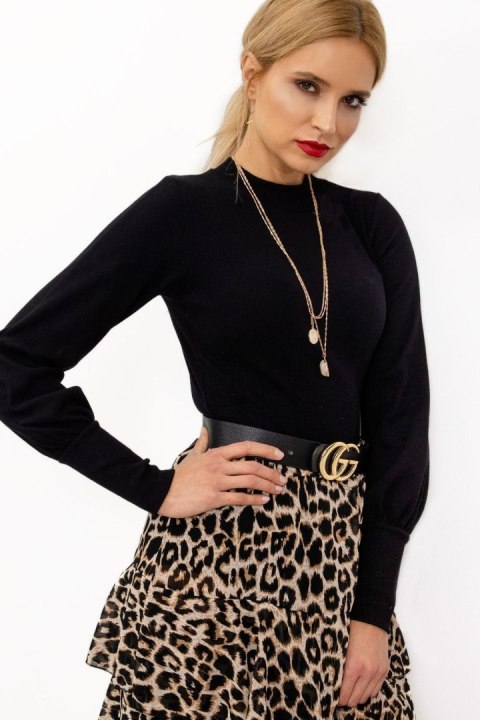 Bluzka Model RV-BZ-5223.15 Black - Rue Paris Bluzka Model RV-BZ-5223.15 Black - Rue Paris