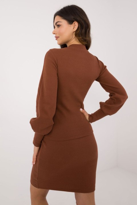 Bluzka Model RV-BZ-5223.15 Brown - Rue Paris Bluzka Model RV-BZ-5223.15 Brown - Rue Paris