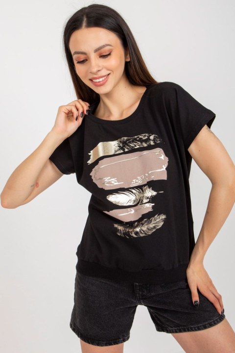 Bluzka Model RV-BZ-8953.41P Black - Rue Paris Bluzka Model RV-BZ-8953.41P Black - Rue Paris