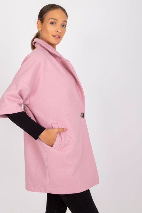 Płaszcz Damski Model CHA-PL-0409.30X Light Pink - Rue Paris Płaszcz Damski Model CHA-PL-0409.30X Light Pink - Rue Paris