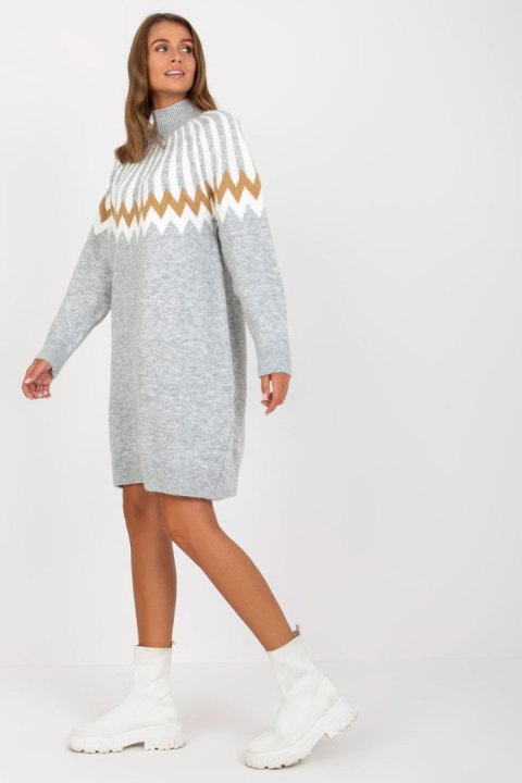 Sukienka Model LC-SK-0098.37X Grey - Rue Paris Sukienka Model LC-SK-0098.37X Grey - Rue Paris