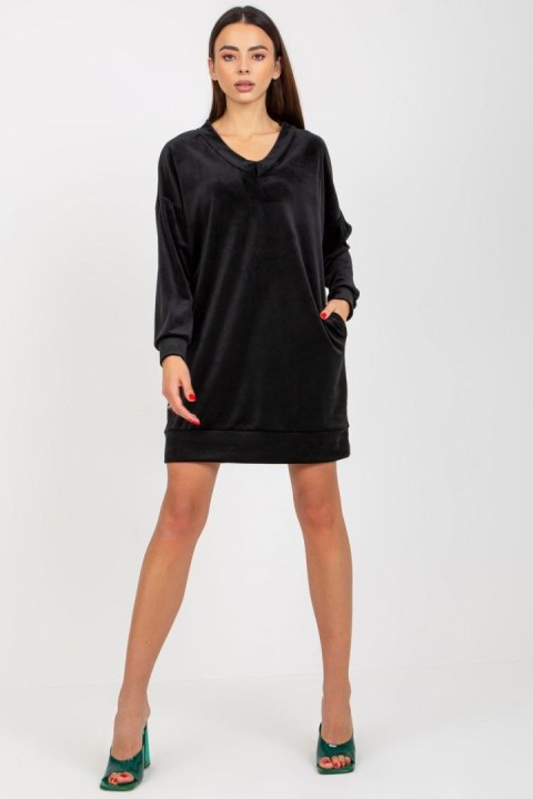 Sukienka Model RP-TU-8189.75P Black - Rue Paris Sukienka Model RP-TU-8189.75P Black - Rue Paris