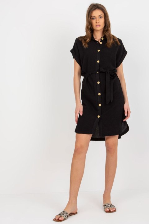 Sukienka Model WN-SK-VE40.41P Black - Rue Paris Sukienka Model WN-SK-VE40.41P Black - Rue Paris