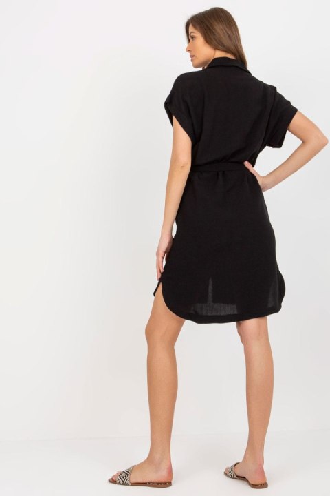 Sukienka Model WN-SK-VE40.41P Black - Rue Paris Sukienka Model WN-SK-VE40.41P Black - Rue Paris