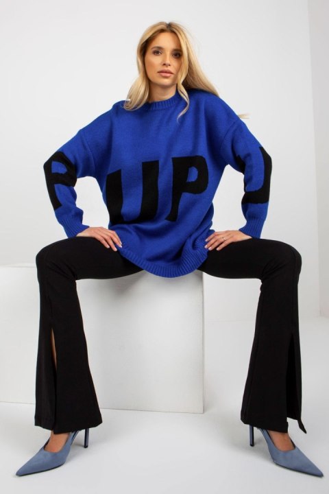 Sweter Damski Model LC-SW-8050.95P Cobalt - Rue Paris Sweter Damski Model LC-SW-8050.95P Cobalt - Rue Paris