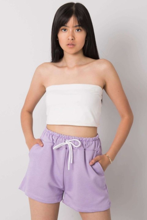Szorty Damskie Model RV-SN-6700.20X Light Violet - Rue Paris Szorty Damskie Model RV-SN-6700.20X Light Violet - Rue Paris