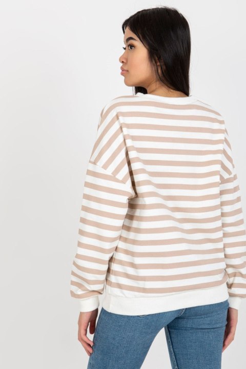 Bluza Damska Model LO-BL-LK-258.24 White/Beige - Rue Paris Bluza Damska Model LO-BL-LK-258.24 White/Beige - Rue Paris