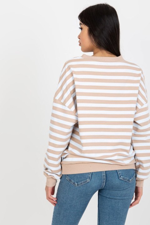 Bluza Damska Model LO-BL-LK-258.29X White/Beige - Rue Paris Bluza Damska Model LO-BL-LK-258.29X White/Beige - Rue Paris