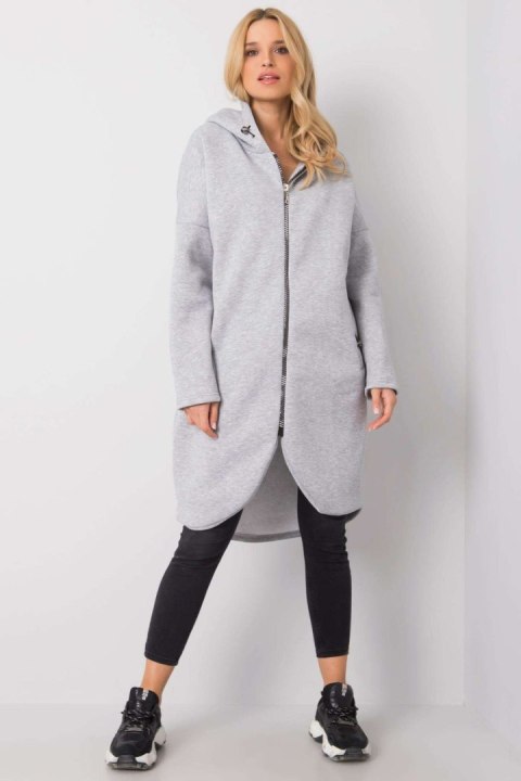 Bluza Damska Model RV-BL-4858-1.99P Grey - Rue Paris Bluza Damska Model RV-BL-4858-1.99P Grey - Rue Paris