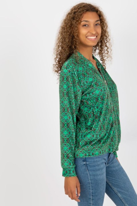 Bluza Damska Model RV-BL-8185.86 Green - Rue Paris Bluza Damska Model RV-BL-8185.86 Green - Rue Paris