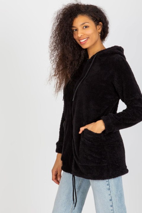 Bluza Damska Model RV-BL-8435.96P Black - Rue Paris Bluza Damska Model RV-BL-8435.96P Black - Rue Paris