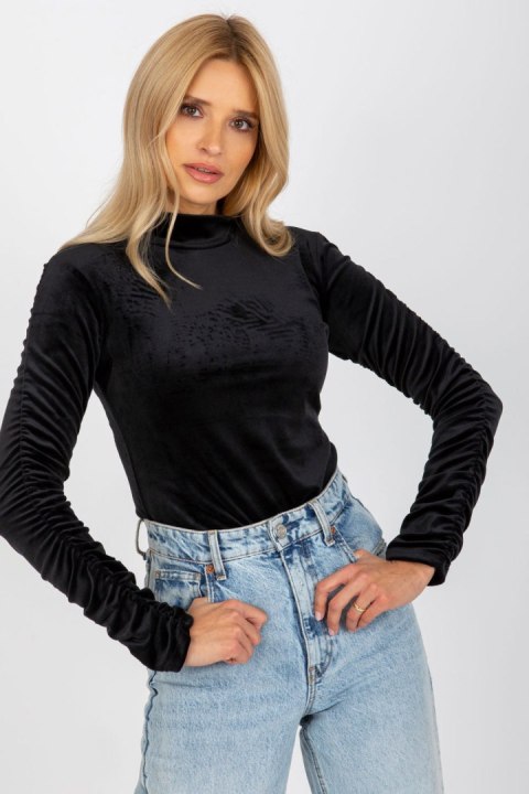 Bluzka Model RP-BZ-8181.12X Black - Rue Paris Bluzka Model RP-BZ-8181.12X Black - Rue Paris