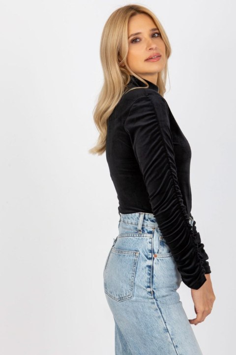 Bluzka Model RP-BZ-8181.12X Black - Rue Paris Bluzka Model RP-BZ-8181.12X Black - Rue Paris