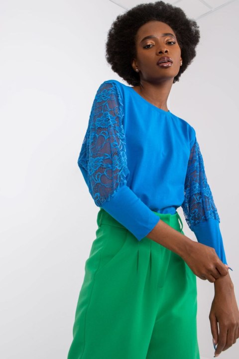 Bluzka Model RV-BZ-7551.19 Dark Blue - Rue Paris Bluzka Model RV-BZ-7551.19 Dark Blue - Rue Paris
