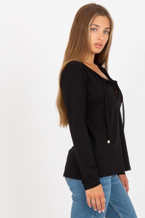 Bluzka Model RV-BZ-8055.35P Black - Rue Paris Bluzka Model RV-BZ-8055.35P Black - Rue Paris