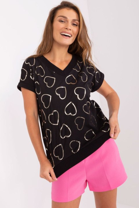Bluzka Model RV-BZ-8948.75P Black - Rue Paris Bluzka Model RV-BZ-8948.75P Black - Rue Paris