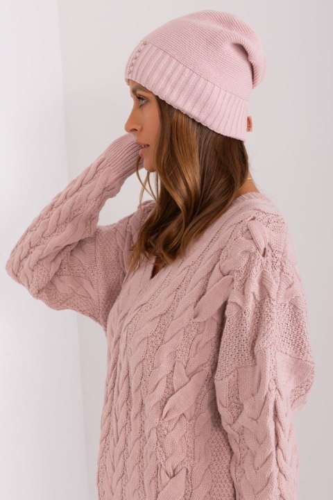 Czapka Damska Model JK-CZ-13-1.20 Light Pink - Rue Paris Czapka Damska Model JK-CZ-13-1.20 Light Pink - Rue Paris