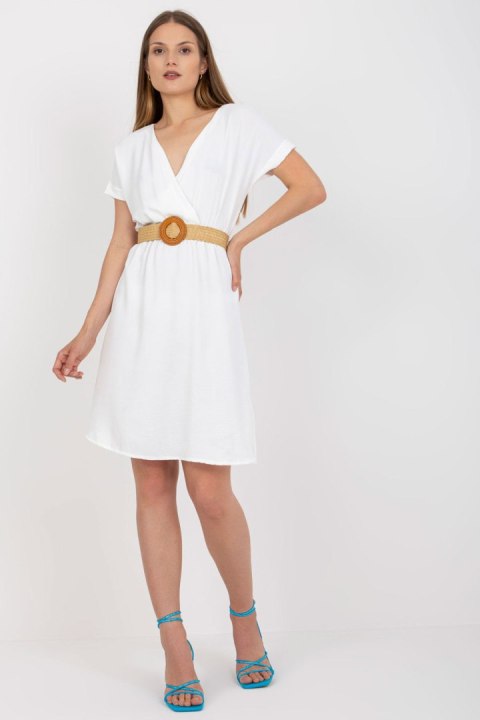Sukienka Model CA-SK-6308.55 White - Rue Paris Sukienka Model CA-SK-6308.55 White - Rue Paris