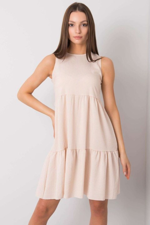 Sukienka Model WN-SK-V103-1.05 Beige - Rue Paris Sukienka Model WN-SK-V103-1.05 Beige - Rue Paris