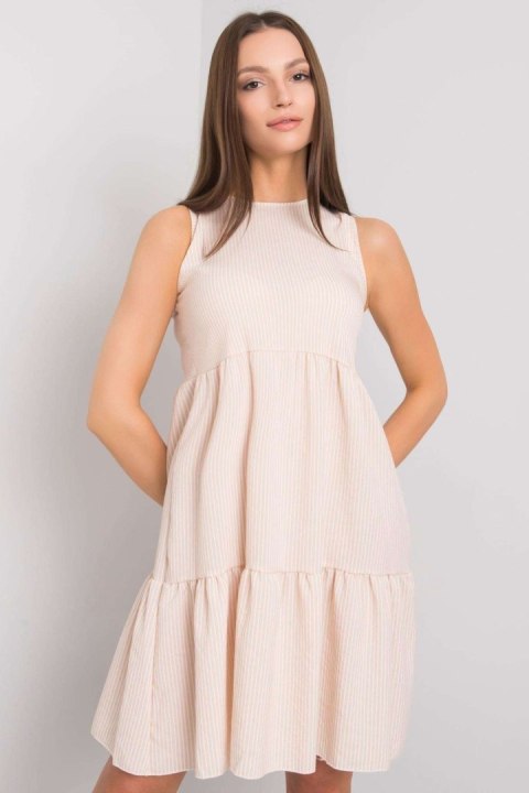 Sukienka Model WN-SK-V103-1.05 Beige - Rue Paris Sukienka Model WN-SK-V103-1.05 Beige - Rue Paris