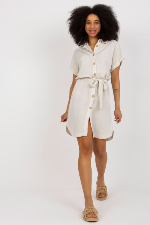 Sukienka Model WN-SK-VE40.43P Light Beige - Rue Paris Sukienka Model WN-SK-VE40.43P Light Beige - Rue Paris