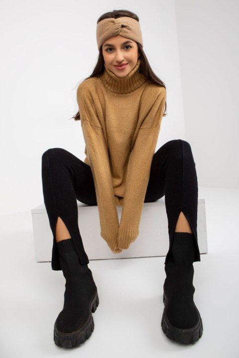 Sweter Damski Model LC-SW-0331.89P Camel - Rue Paris Sweter Damski Model LC-SW-0331.89P Camel - Rue Paris