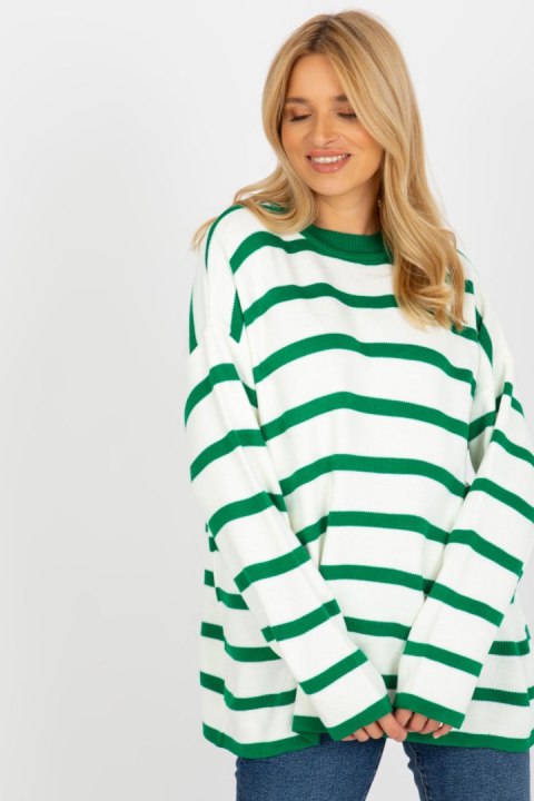 Sweter Damski Model LC-SW-2212.97P Dark Green - Rue Paris Sweter Damski Model LC-SW-2212.97P Dark Green - Rue Paris