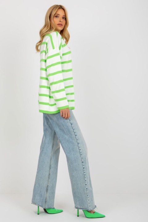 Sweter Damski Model LC-SW-2212.97P Light Green - Rue Paris Sweter Damski Model LC-SW-2212.97P Light Green - Rue Paris