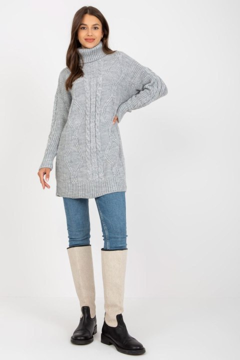 Sweter Damski Model LC-SW-8015.25P Grey - Rue Paris Sweter Damski Model LC-SW-8015.25P Grey - Rue Paris