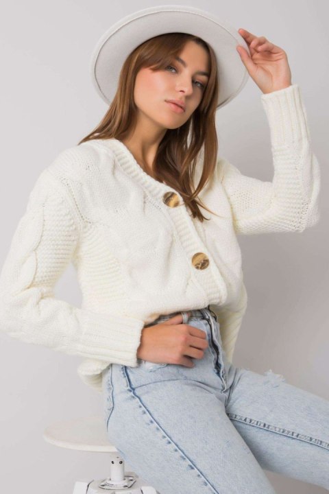 Sweter Damski Model LC-SW-A1.28X Ecru - Rue Paris Sweter Damski Model LC-SW-A1.28X Ecru - Rue Paris