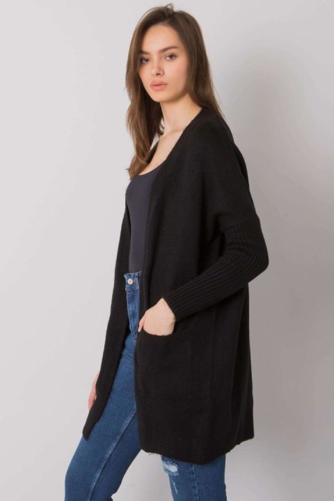 Sweter Kardigan Model ASM-SW-7560.96P Black - Rue Paris Sweter Kardigan Model ASM-SW-7560.96P Black - Rue Paris
