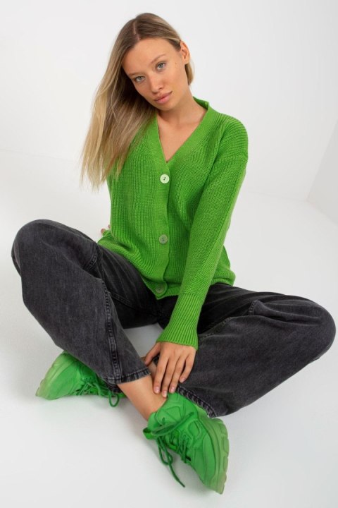 Sweter Kardigan Model LC-SW-0321.06X Light Green - Rue Paris Sweter Kardigan Model LC-SW-0321.06X Light Green - Rue Paris