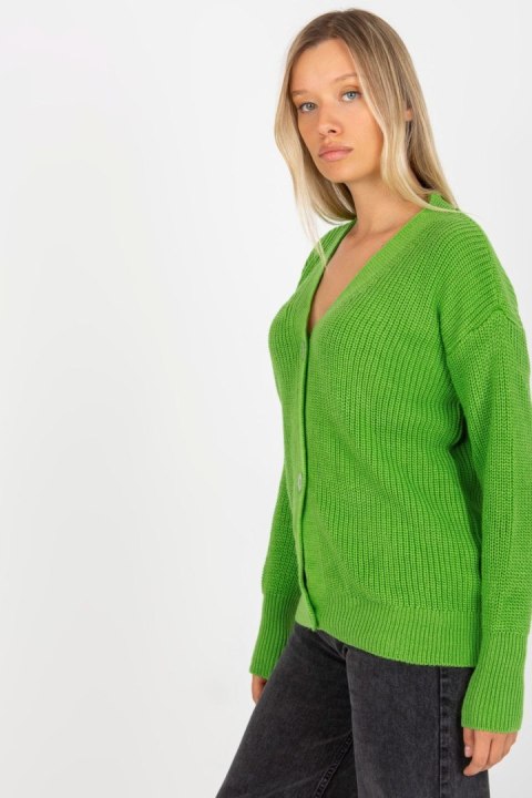 Sweter Kardigan Model LC-SW-0321.06X Light Green - Rue Paris Sweter Kardigan Model LC-SW-0321.06X Light Green - Rue Paris