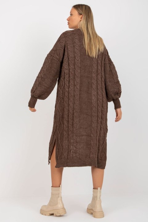 Sweter Kardigan Model LC-SW-8032.34P Brown - Rue Paris Sweter Kardigan Model LC-SW-8032.34P Brown - Rue Paris