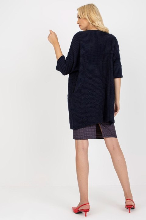 Sweter Kardigan Model LO-SW-LK-3002.98P Navy - Rue Paris Sweter Kardigan Model LO-SW-LK-3002.98P Navy - Rue Paris